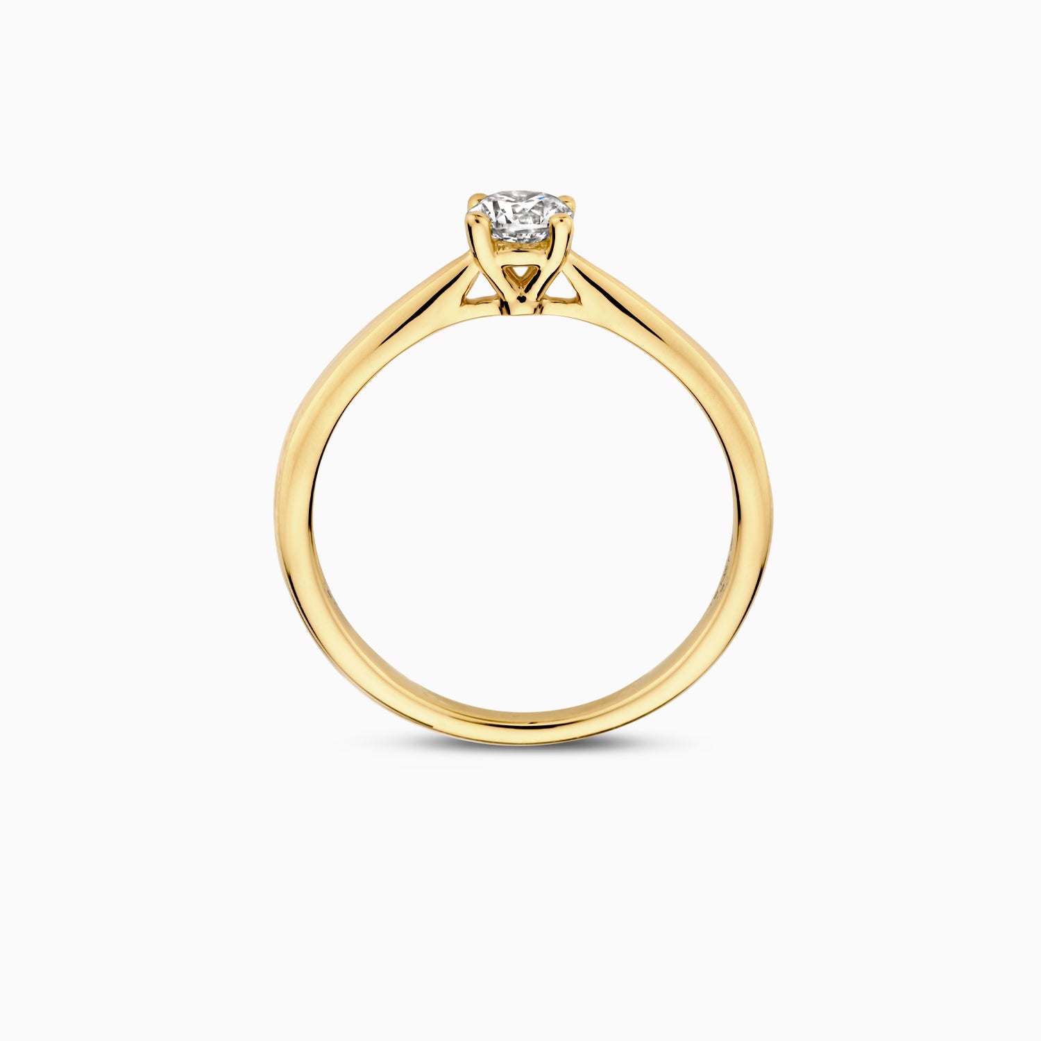 Lab diamonds ring LG1002Y - 14k Yellow gold