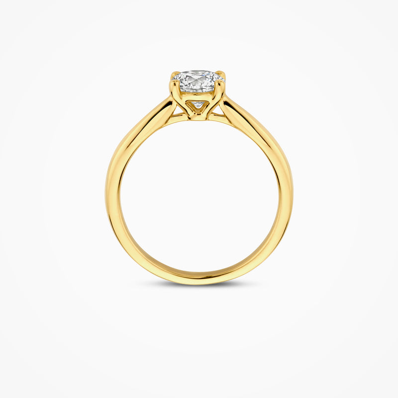 Lab diamonds ring LG1005Y - 14k Yellow gold