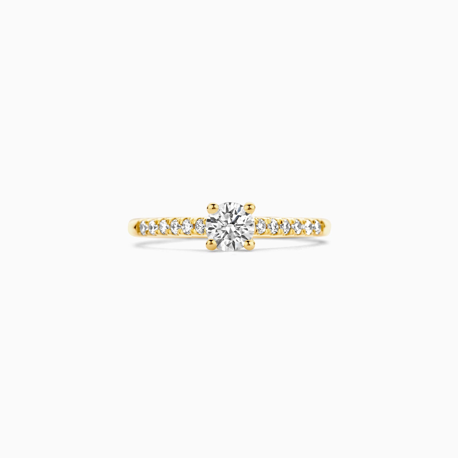 Lab diamonds ring LG1006Y - 14k Geelgoud