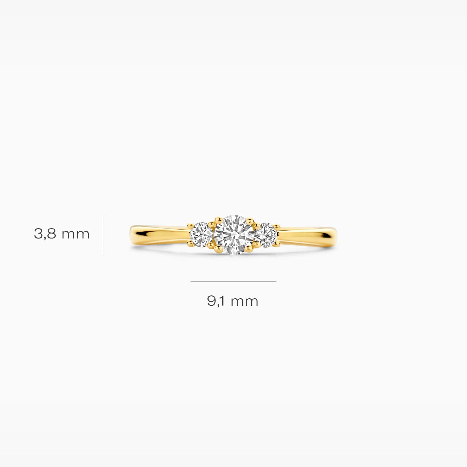 Lab diamonds bague LG1007Y - Or jaune 14k