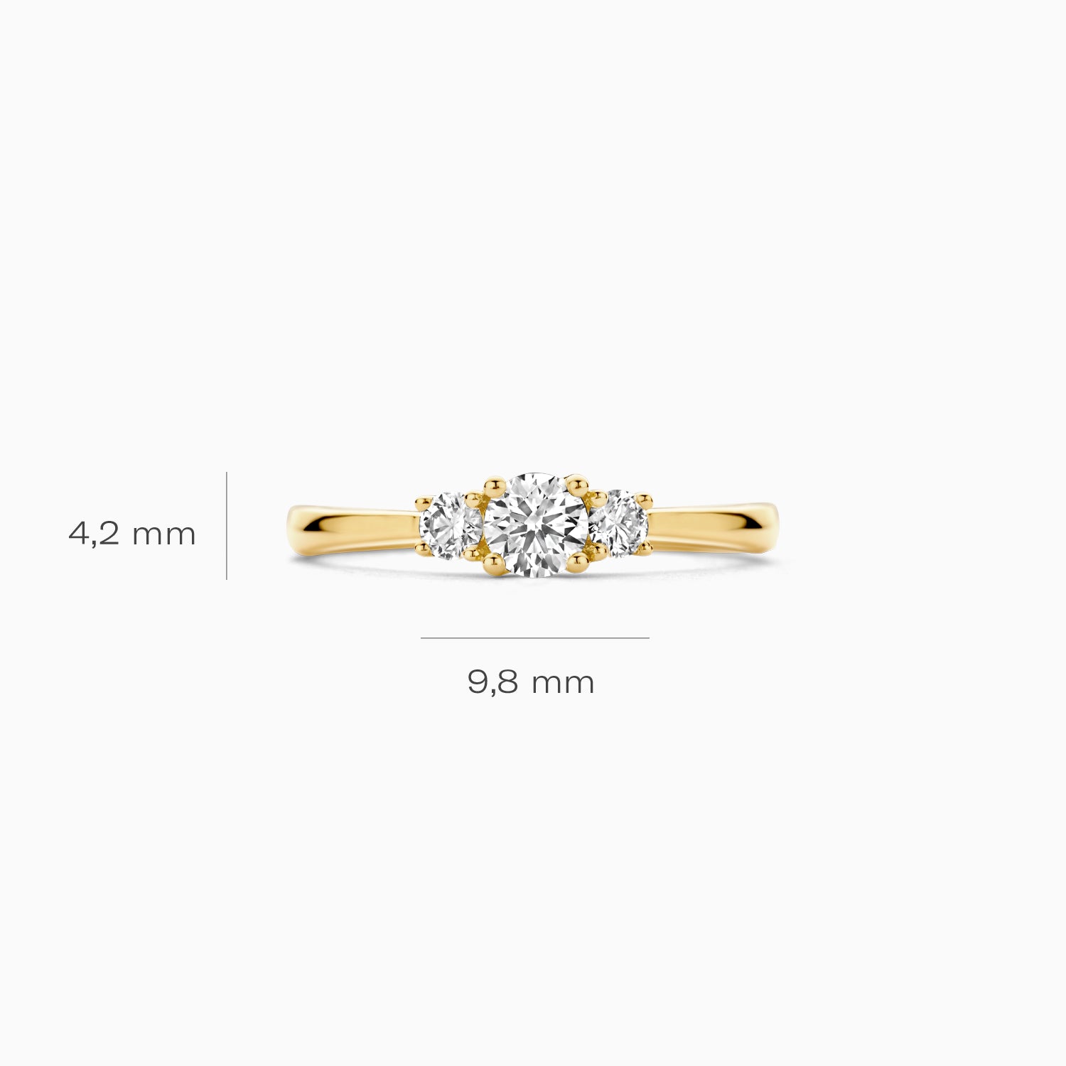 Lab diamonds ring LG1008Y - 14k Yellow gold