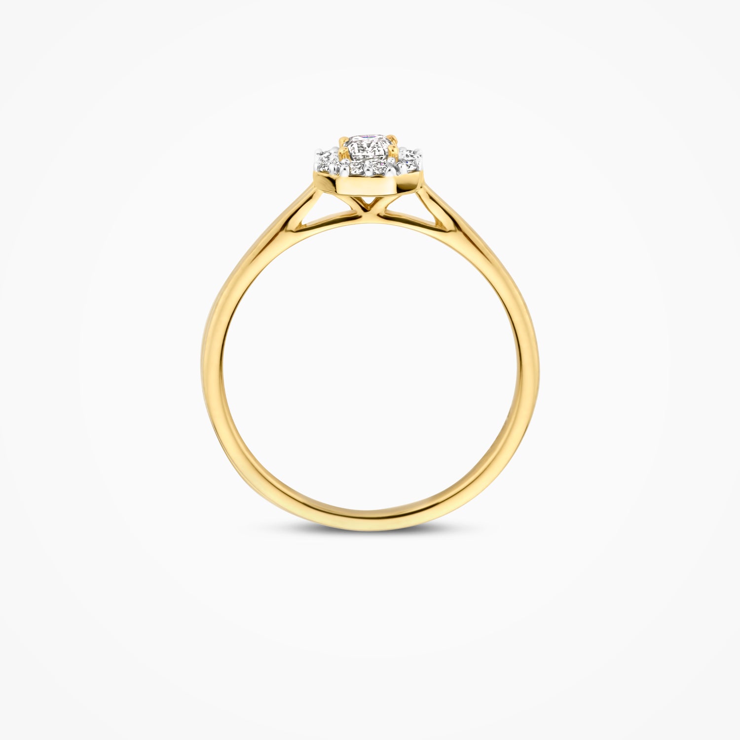 Lab diamonds ring LG1010Y - 14k Yellow gold