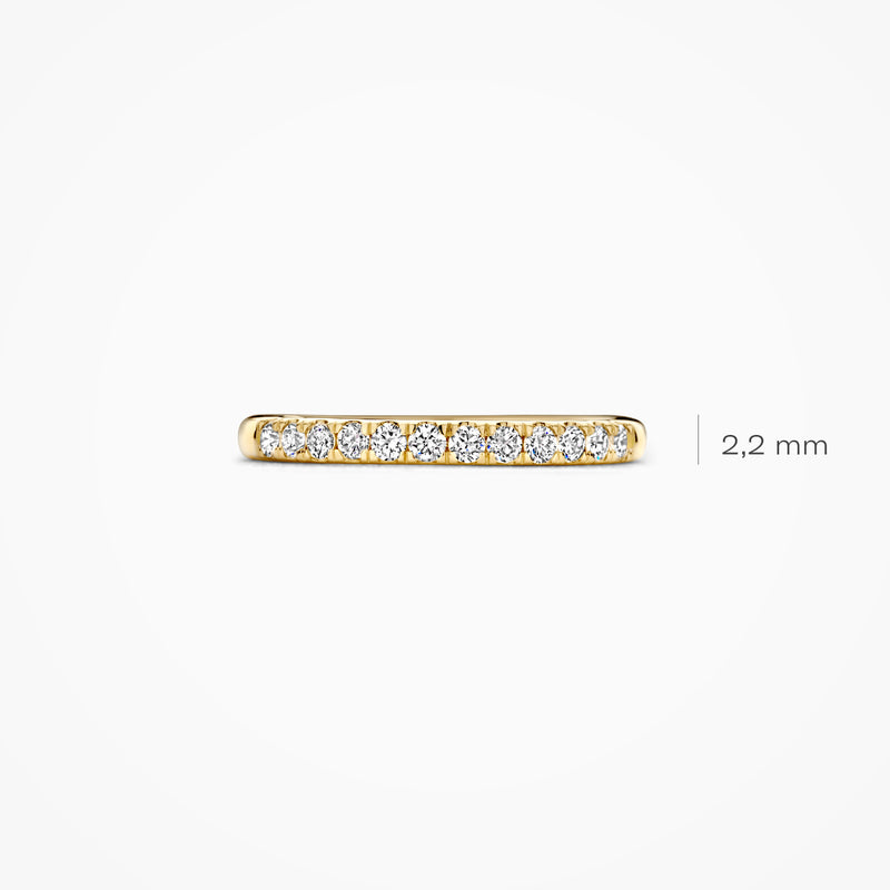 Lab diamonds ring LG1013Y - 14k Yellow gold