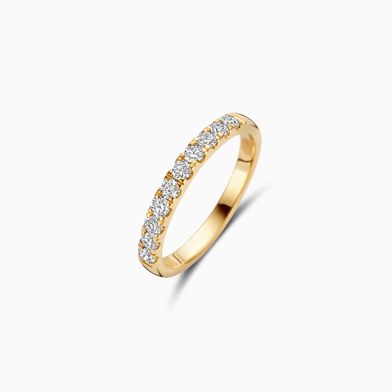 Ring lab grown diamant ⌀ 2.2 mm met 0.48ct 14k goud