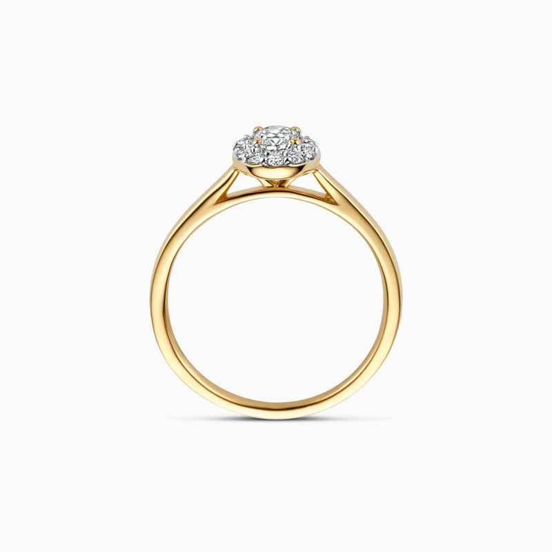 Lab diamonds ring LG1016Y - 14k Geelgoud