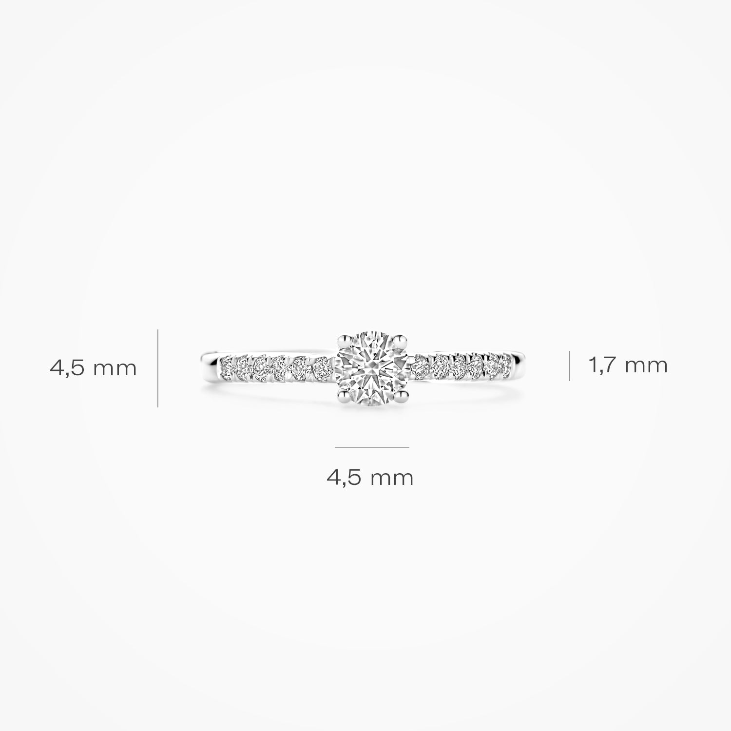 Lab Diamonds Ring LG1018W - 14k White Gold