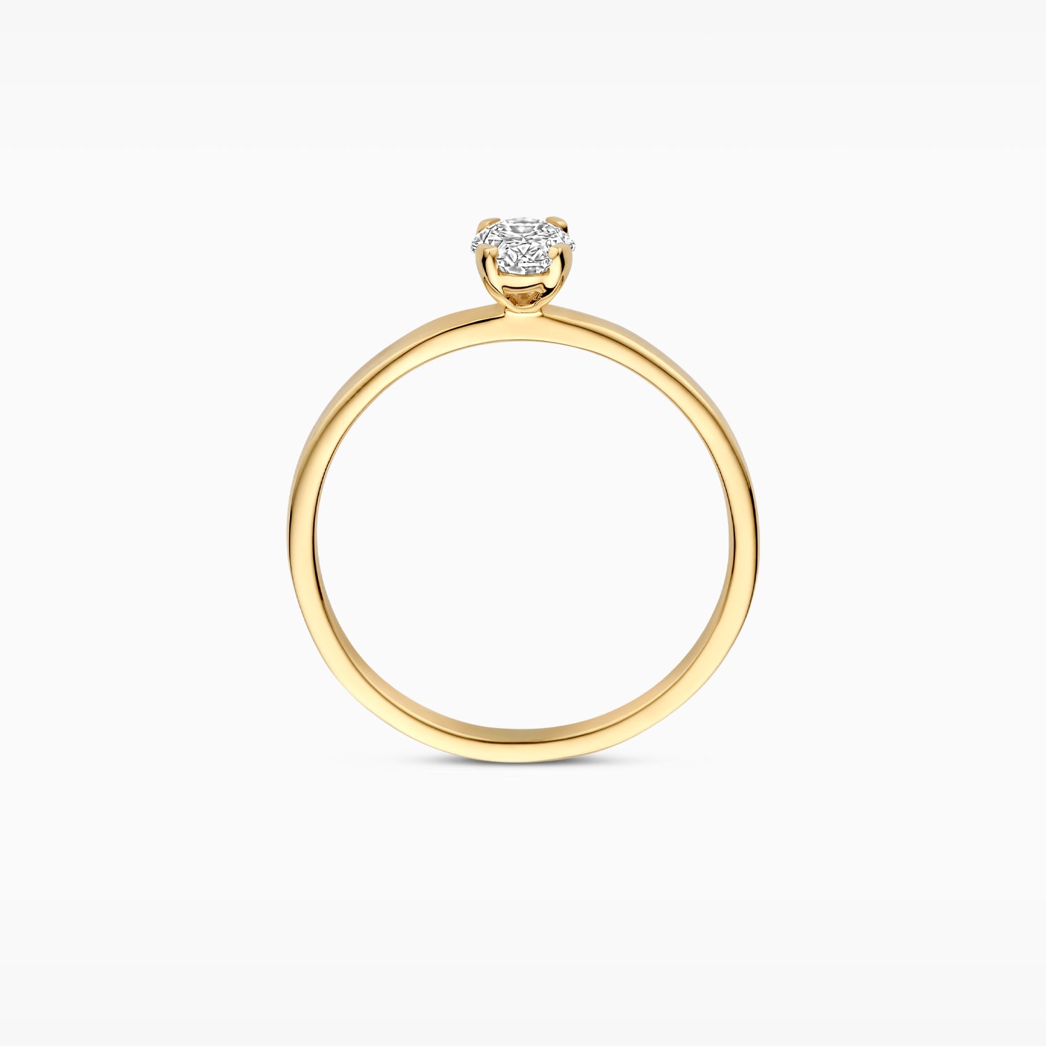 Labordiamanten-Ring LG1019Y - 585er Gelbgold