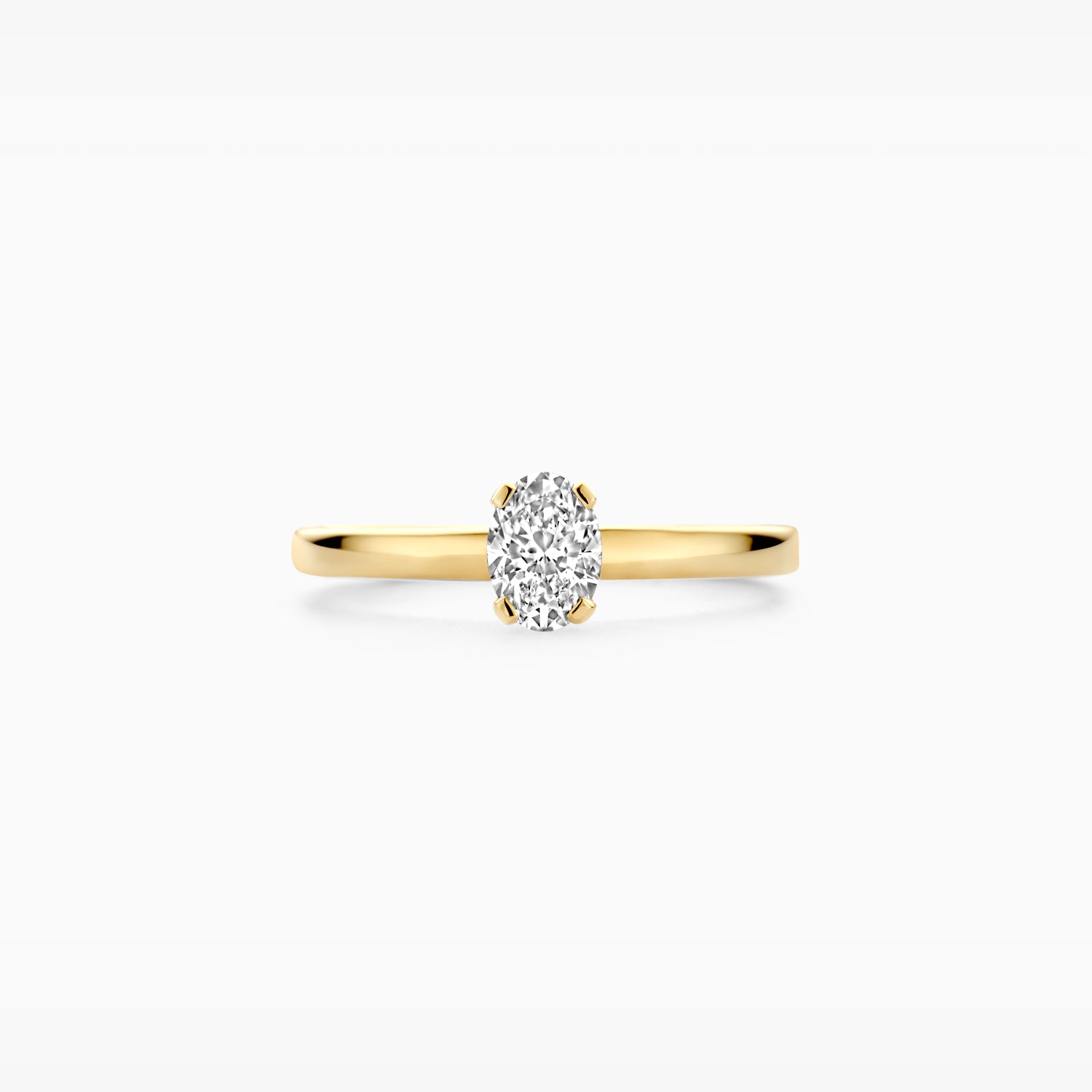 Ring Lab Diamonds 0.5ct Ovaal 14k goud