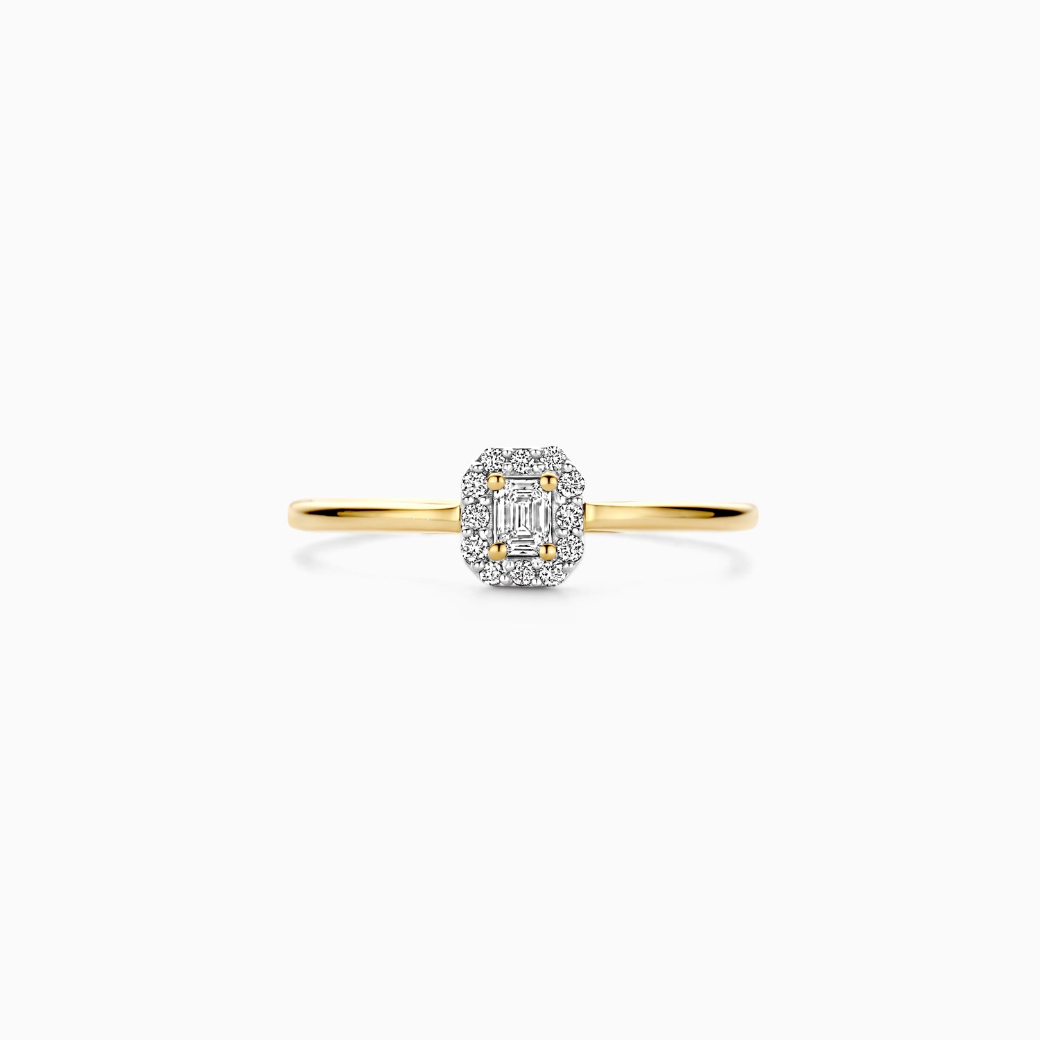 Bague en diamants de laboratoire LG1022Y - Or jaune 14k