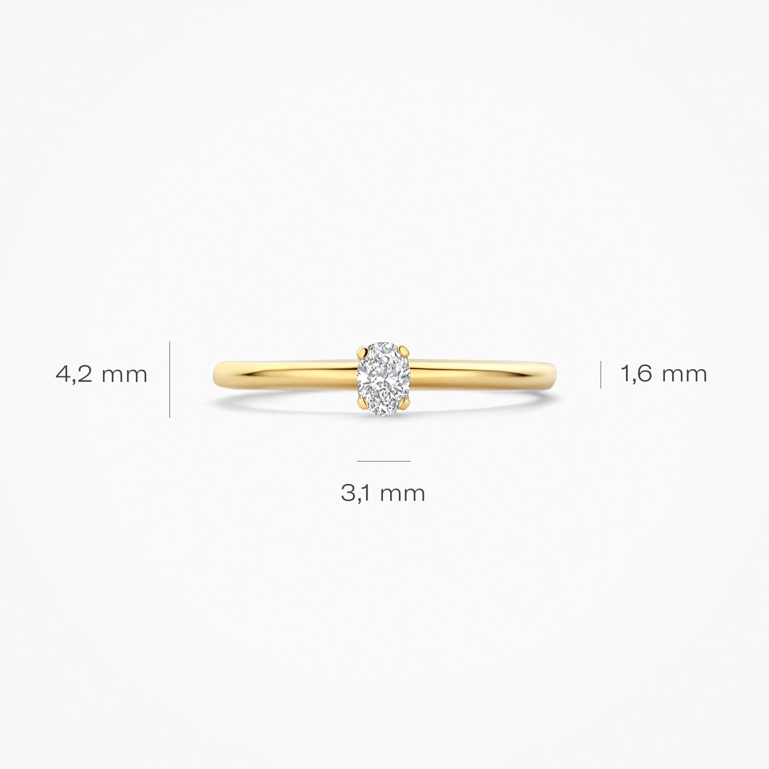 Labordiamanten Ring LG1028y - 585er Gold