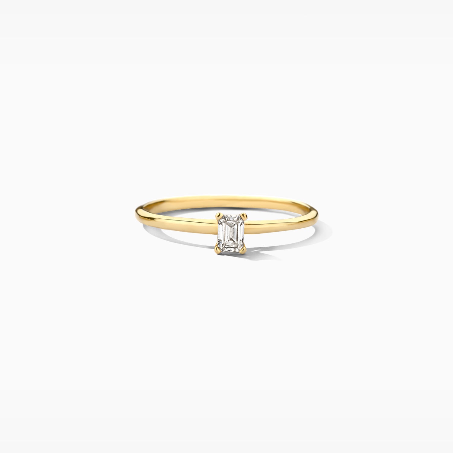 Ring Lab Diamonds 0.2ct Rechthoekig 14k goud