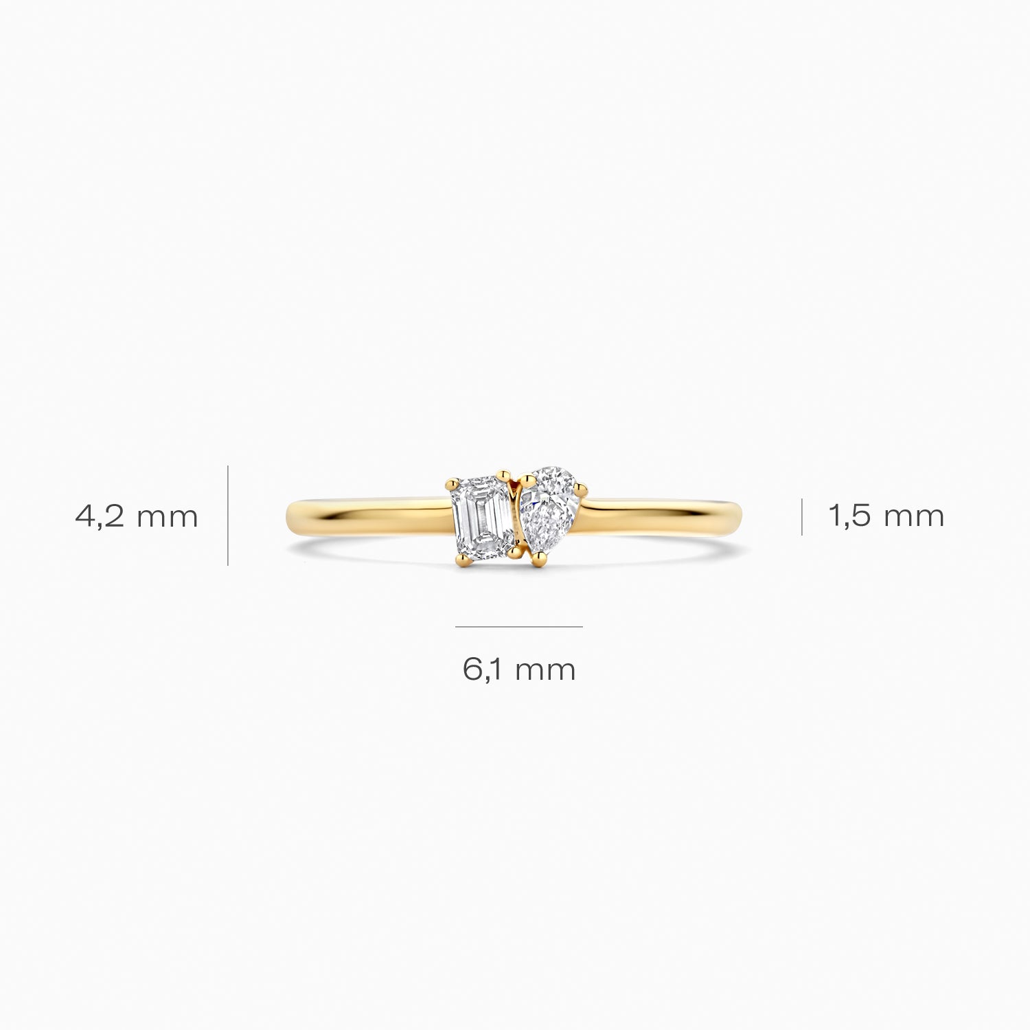 Labordiamanten Ring LG1030Y - 585er Gold