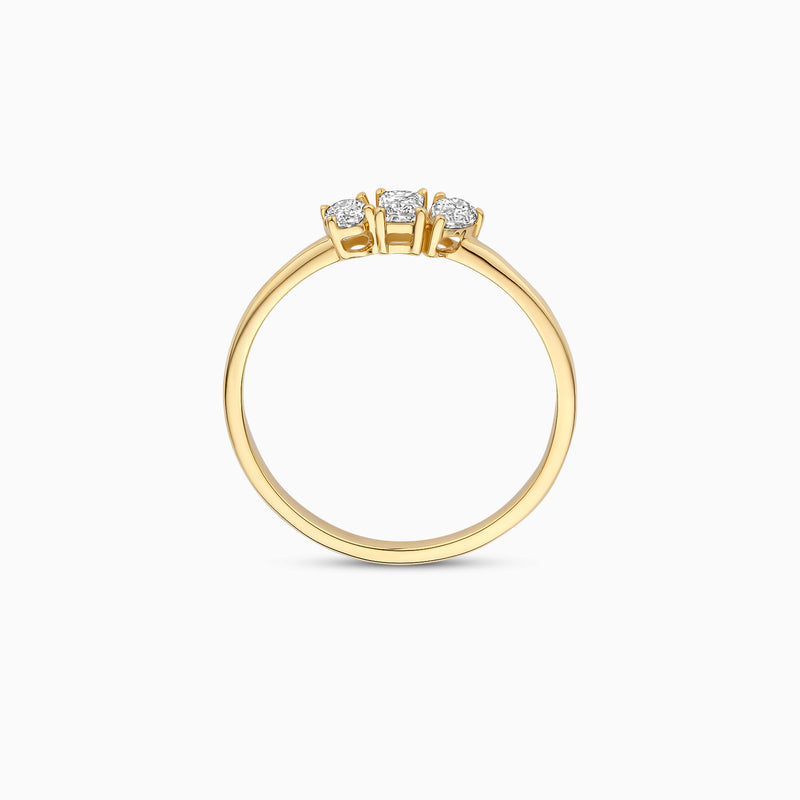 Bague diamants de laboratoire LG1031Y - 14k Or