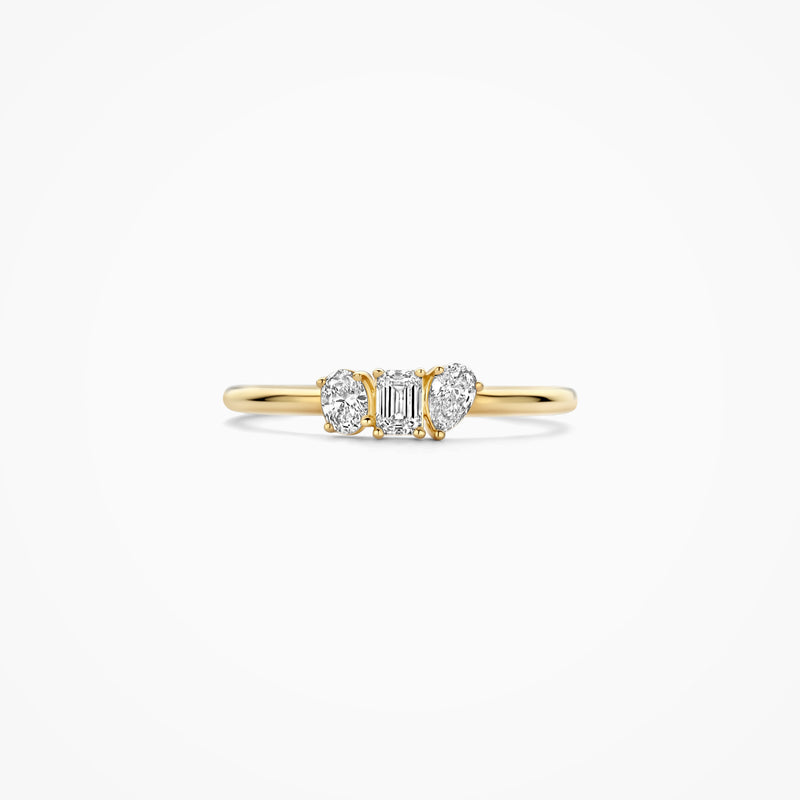 Bague diamants de laboratoire LG1031Y - 14k Or
