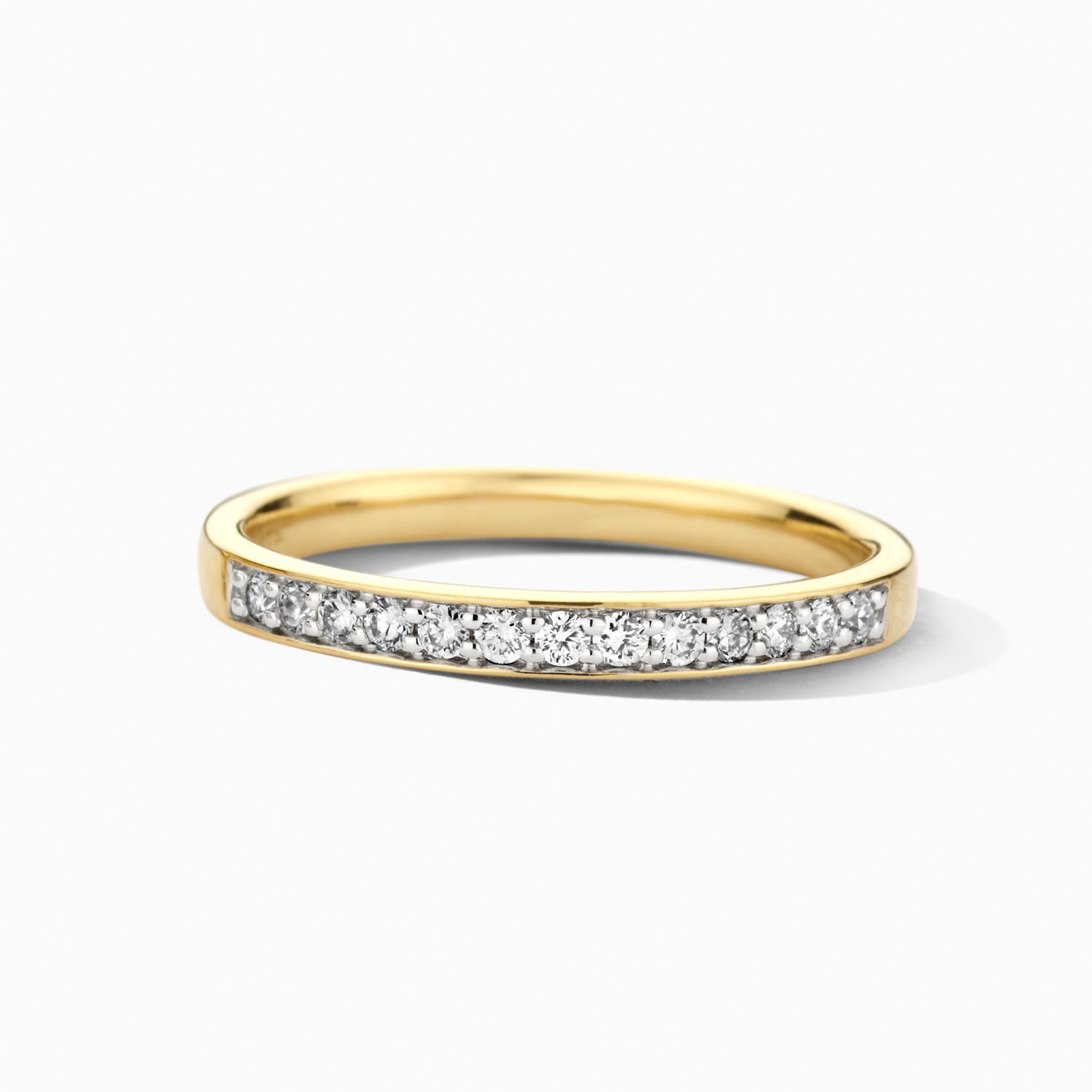 Ring met lab diamonds 0.22ct pavé 14k goud