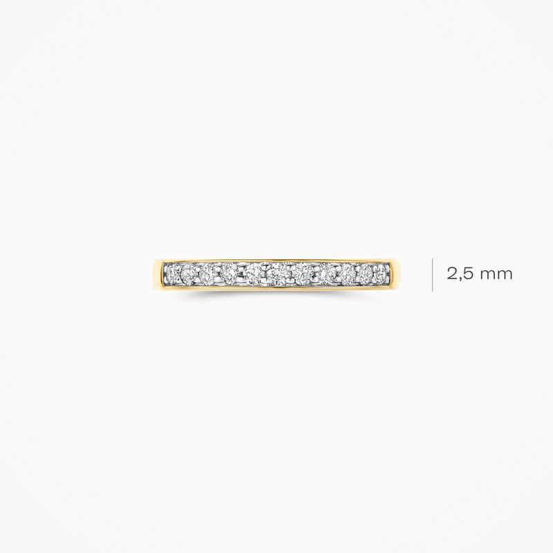 Bague avec diamants de laboratoire LG1034Y - 14k Or