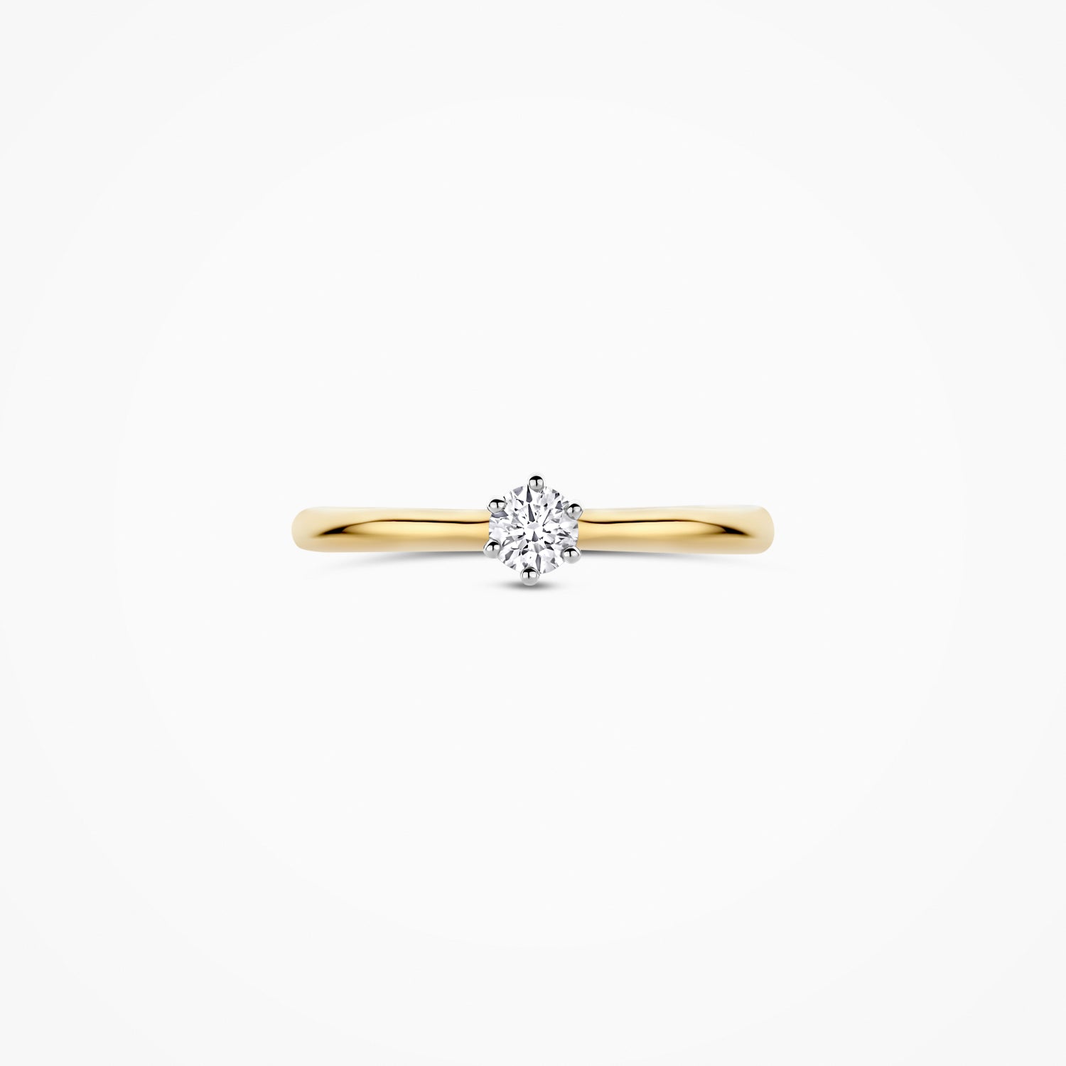 Lab diamonds ring LG1036B - 14ct Bicolor gold