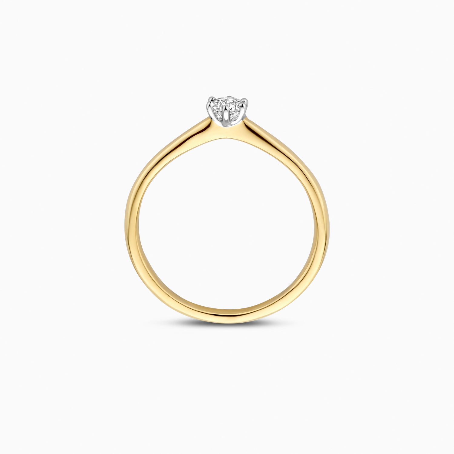 Lab diamonds ring LG1036B - 14ct Bicolor gold