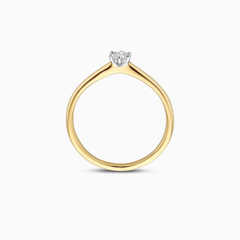 Lab diamonds ring LG1036B - 14ct Bicolor gold