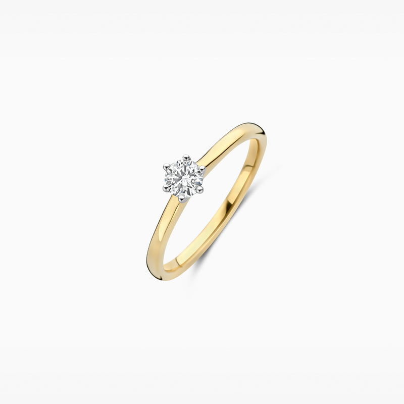 Bague avec diamants de laboratoire LG1037B - 14k Or
