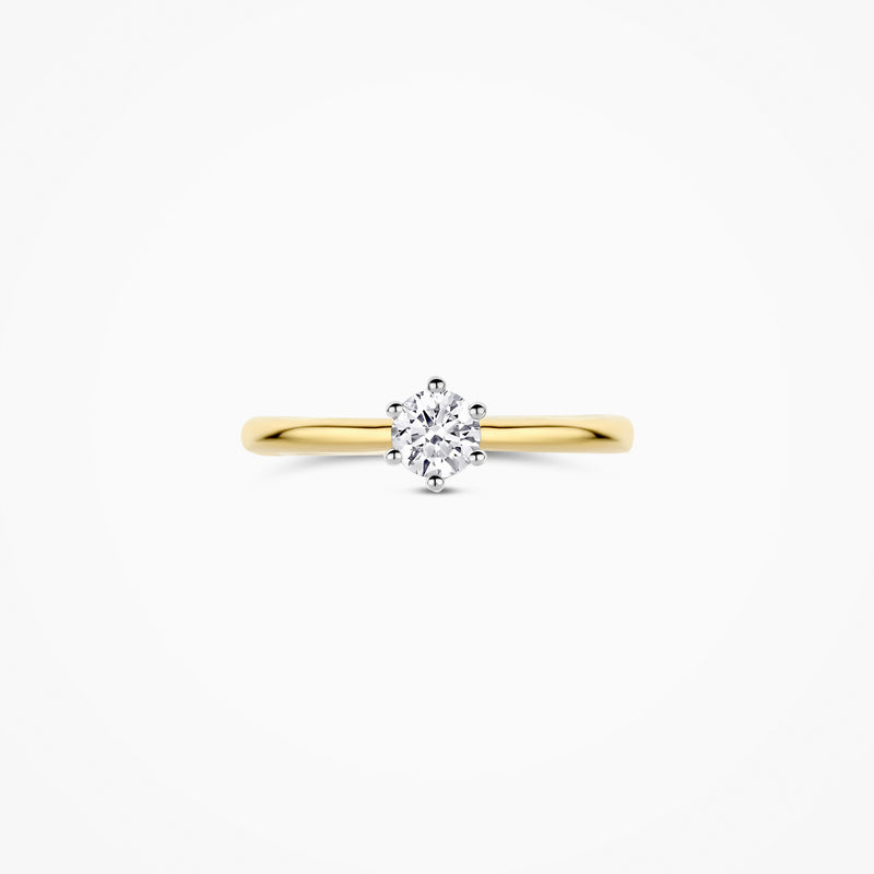 Bague avec diamants de laboratoire LG1038B - 14k Or