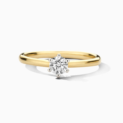 Lab diamonds ring LG1038B - 14ct Bicolor gold
