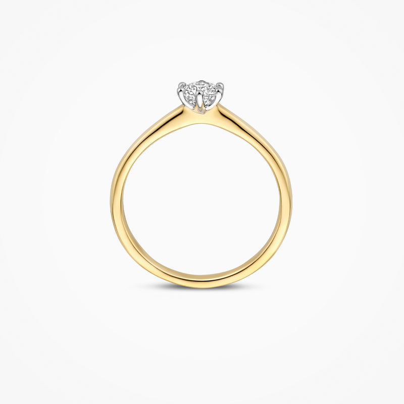 Bague avec diamants de laboratoire LG1038B - 14k Or