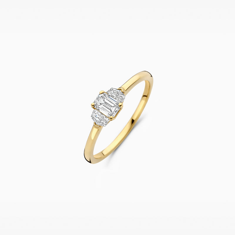 Lab diamonds ring LG1040Y - 14k Yellow gold