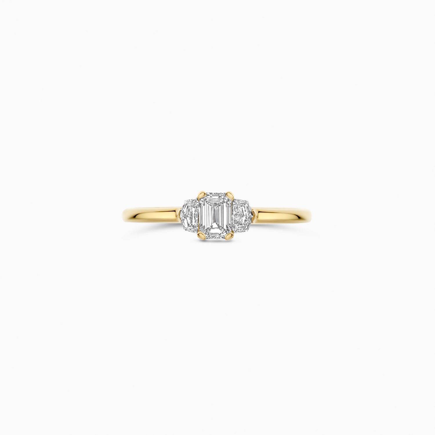 Lab diamonds ring LG1040Y - 14k Yellow gold