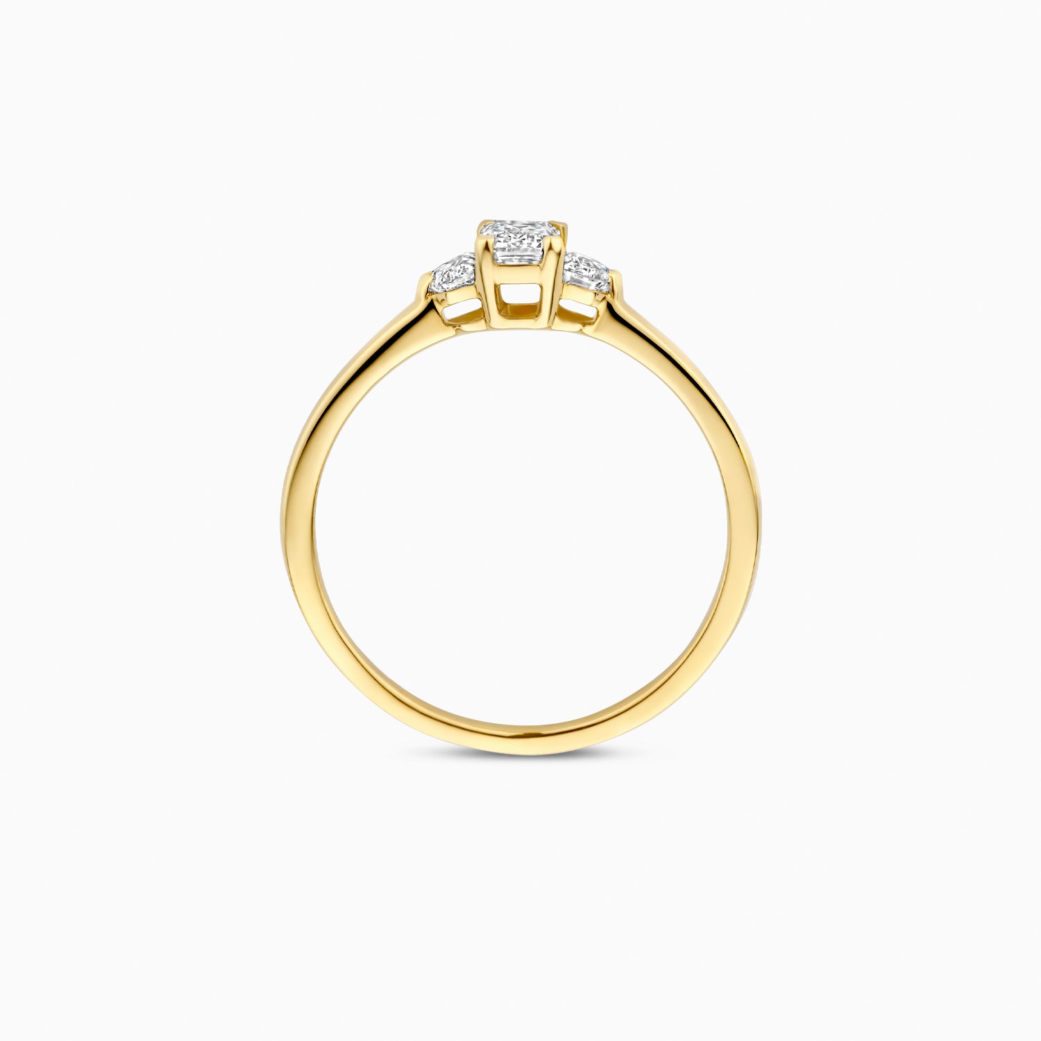 Lab diamonds ring LG1040Y - 14k Yellow gold