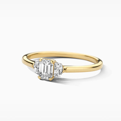 Lab diamonds ring LG1040Y - 14k Yellow gold
