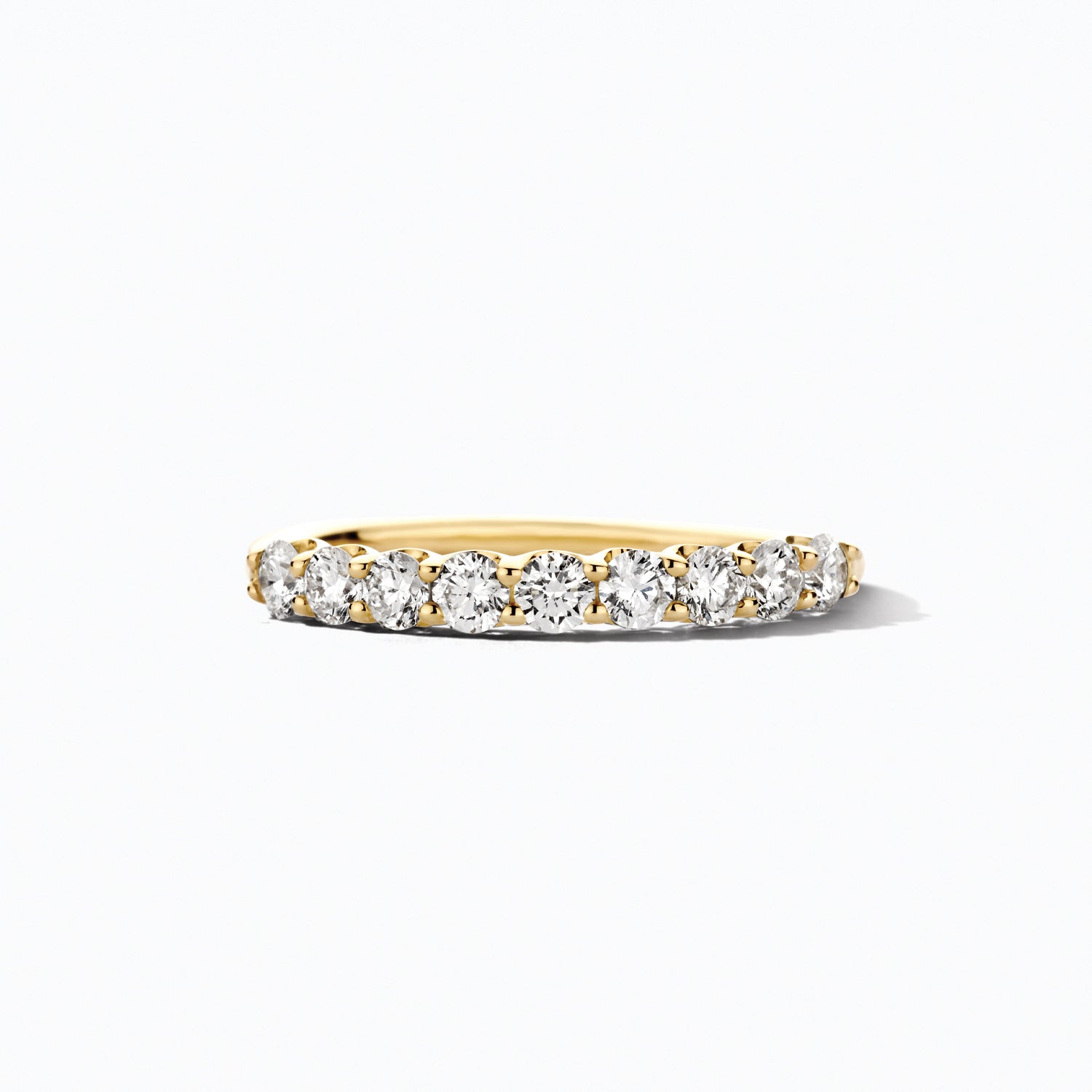 Lab diamant ring 0.72ct in Pavé zetting ⌀ 2.8 mm 14k goud