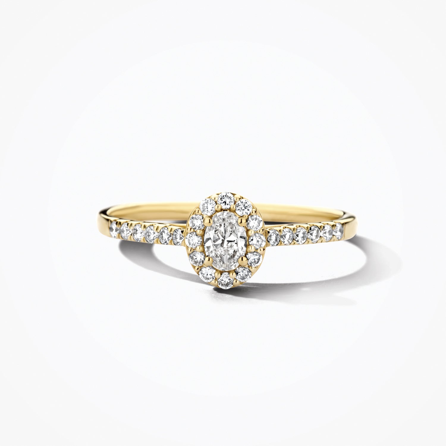 Lab grown diamonds ring 0.20/0.24ct 14k goud