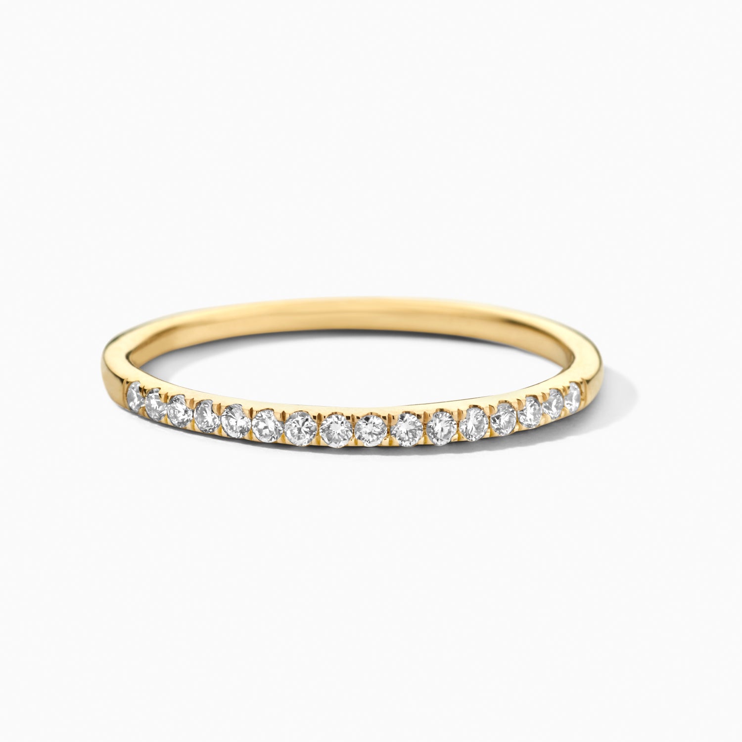 Lab diamant ring in Pavé zetting 0.16ct 14k goud