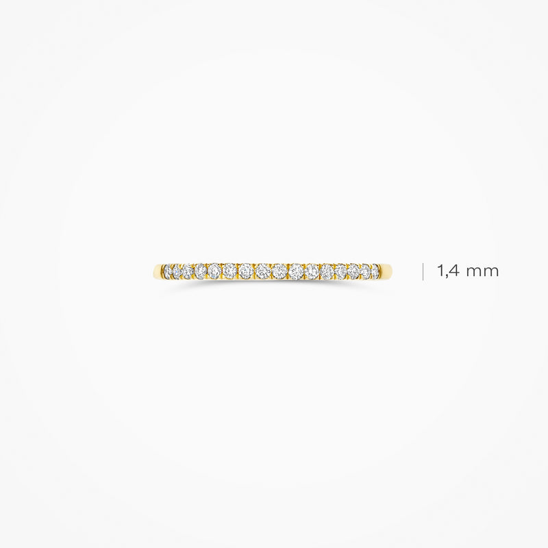 Lab diamonds ring LG1046Y - 14ct Yellow gold