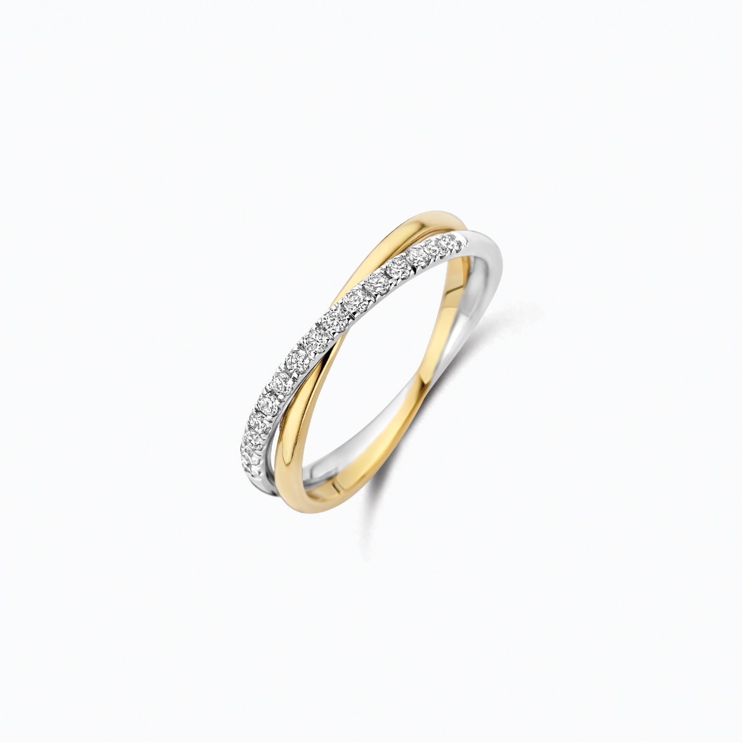 Lab Diamonds Ring LG1053B - 14k White and yellow gold