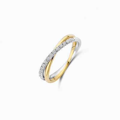 Lab Diamonds Ring LG1053B - 14k White and yellow gold