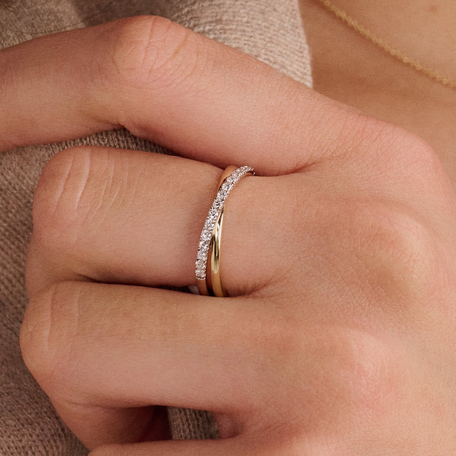 Lab Diamonds Ring LG1053B – 14k Wit en geelgoud
