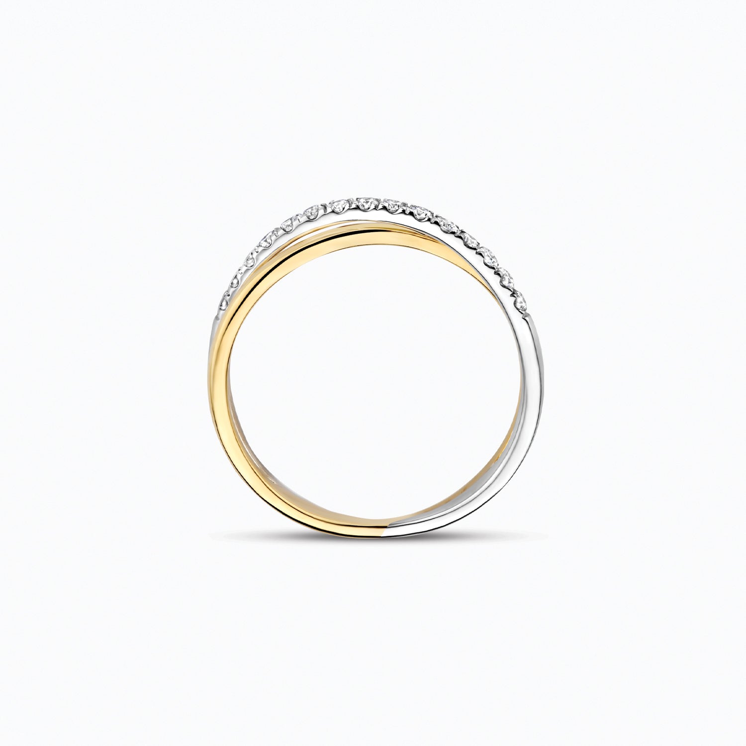 Lab Diamonds Ring LG1053B - 14k White and yellow gold