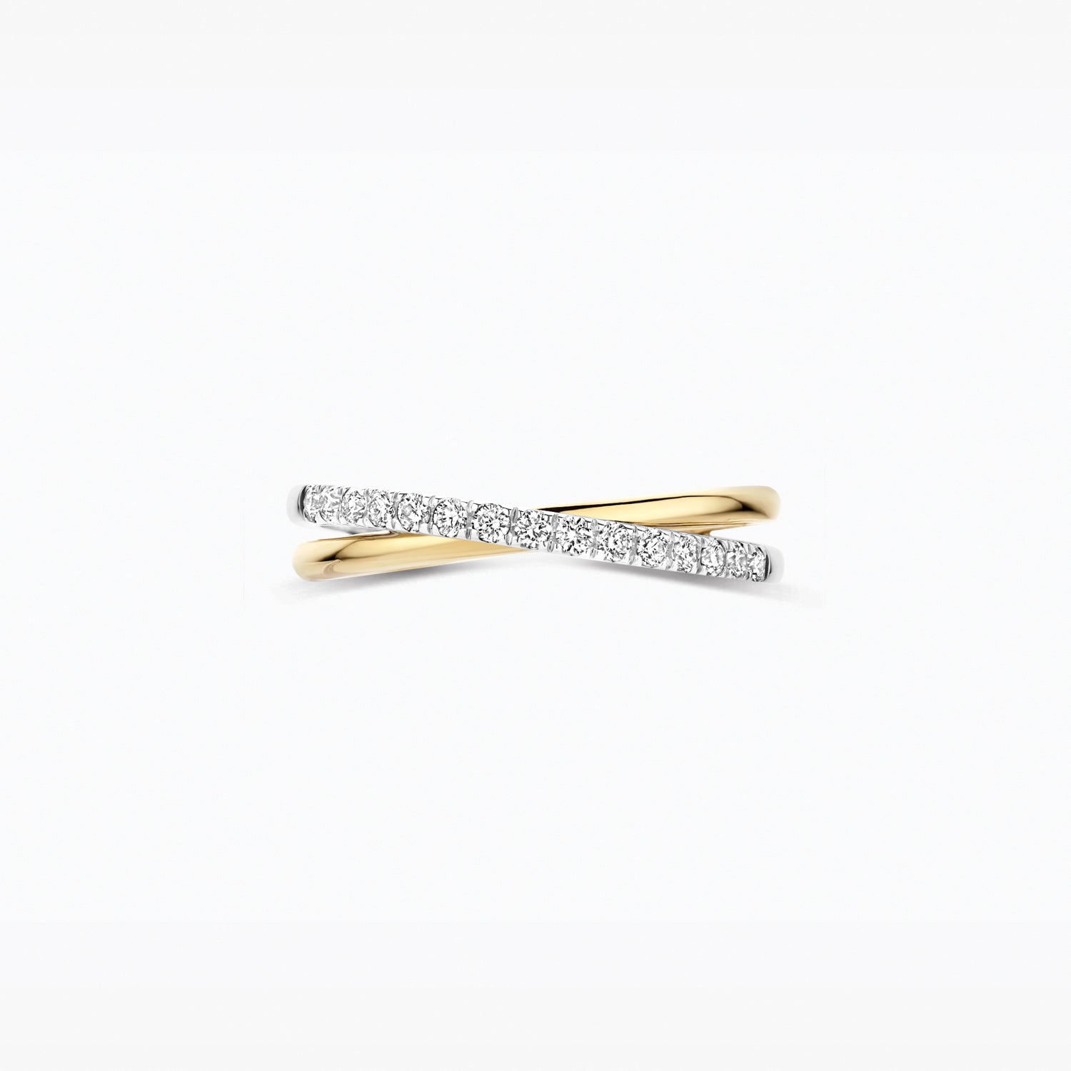 Lab Diamonds Ring LG1053B - 14k White and yellow gold