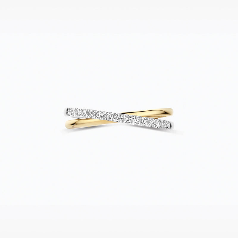 Lab Diamonds Ring LG1053B - 14k White and yellow gold