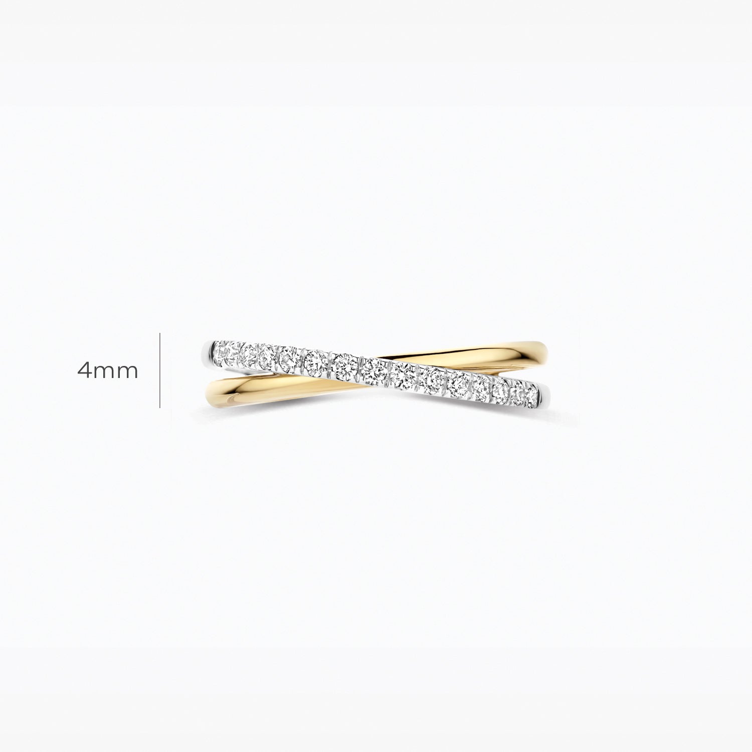 Lab Diamonds Ring LG1053B - 14k White and yellow gold