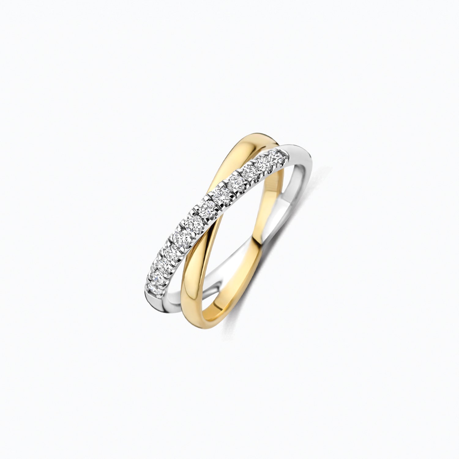Lab Diamonds Ring LG1054B - 14k White and yellow gold