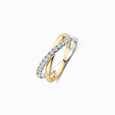 Lab Diamonds Ring LG1054B - 14k White and yellow gold