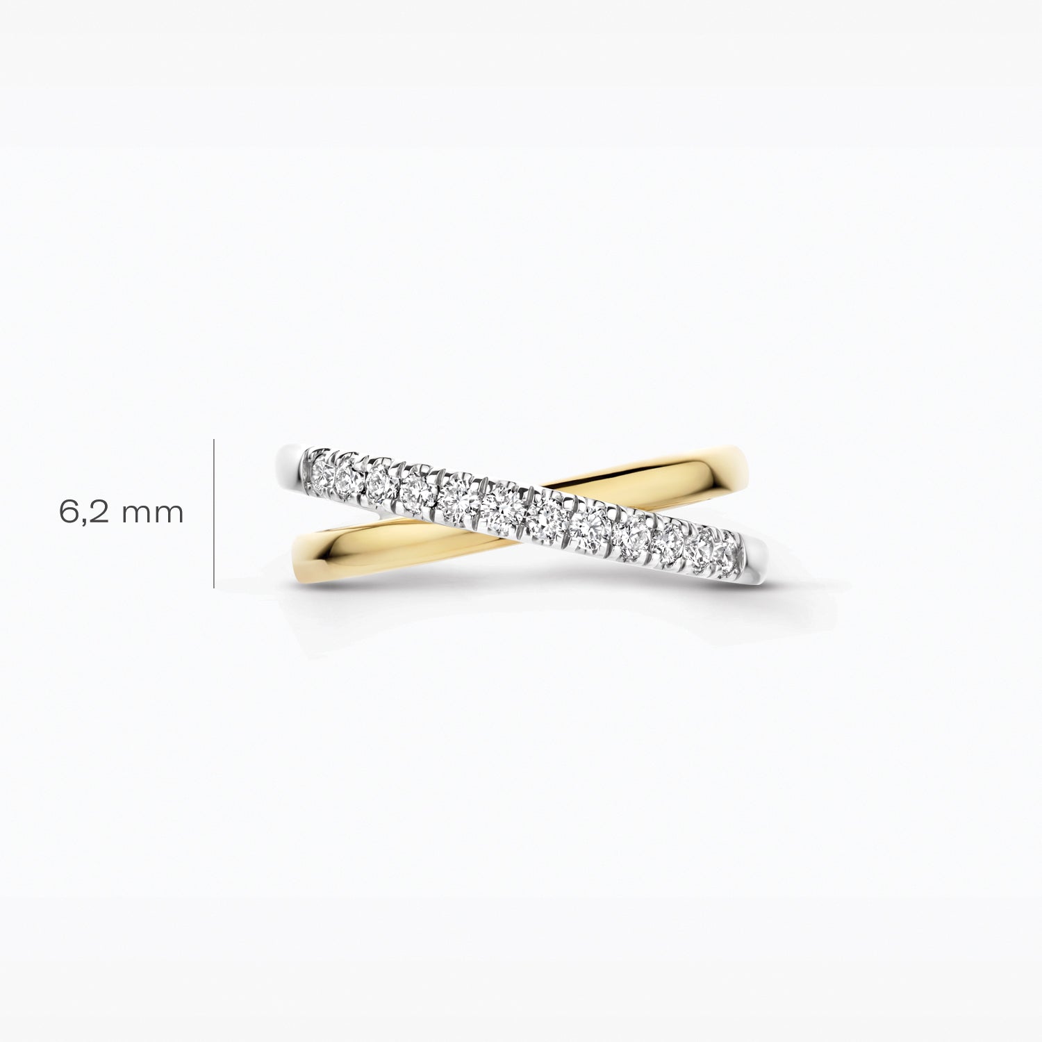Lab Diamonds Ring LG1054B - 14k White and yellow gold