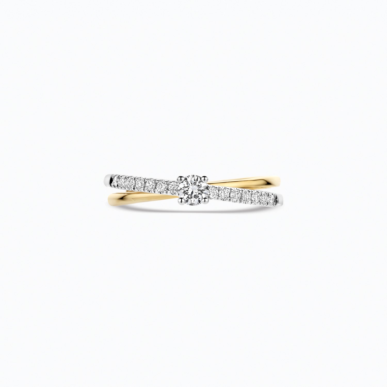 Lab Diamonds Ring LG1060B - 14k White and yellow gold