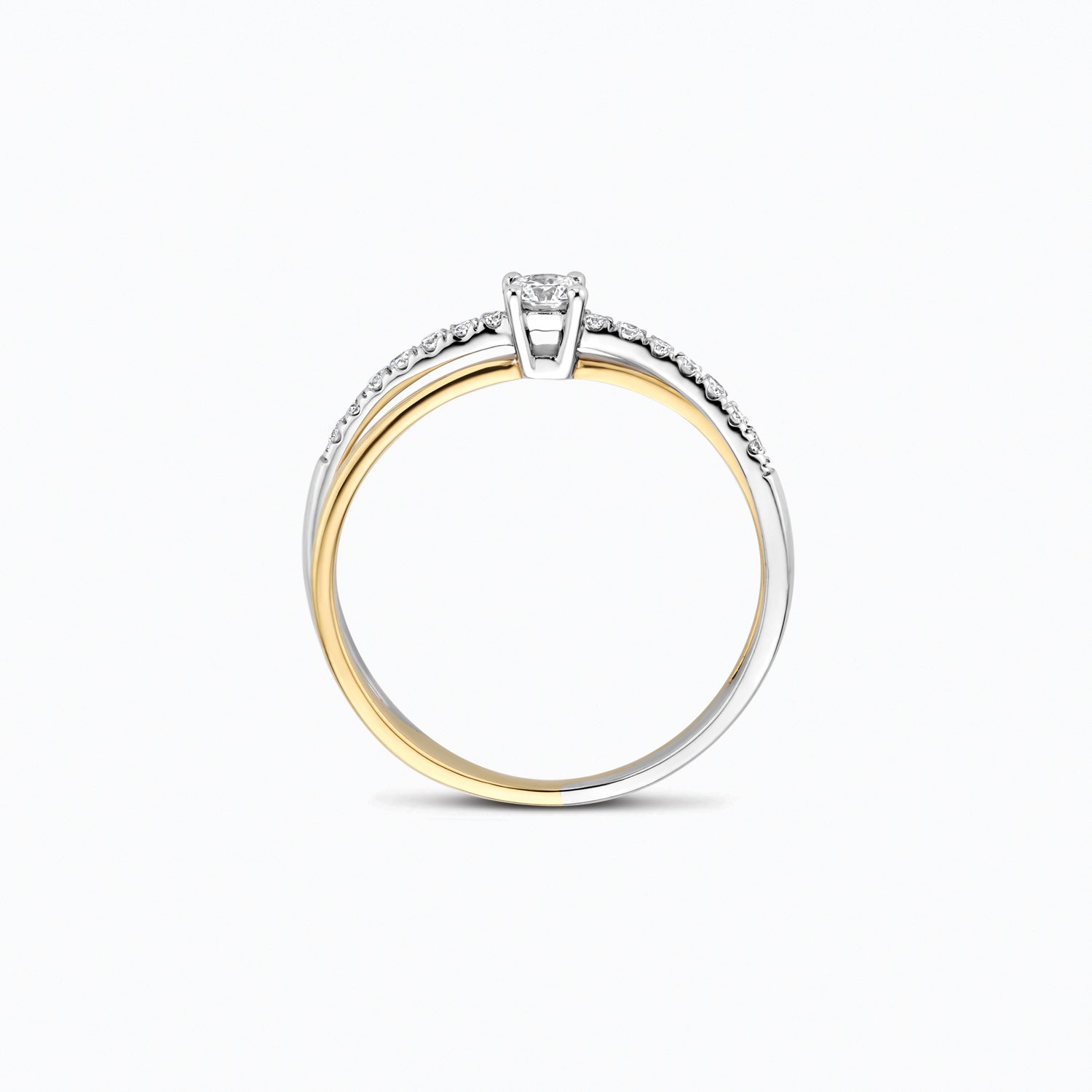 Lab Diamonds Ring LG1060B - 14k White and yellow gold
