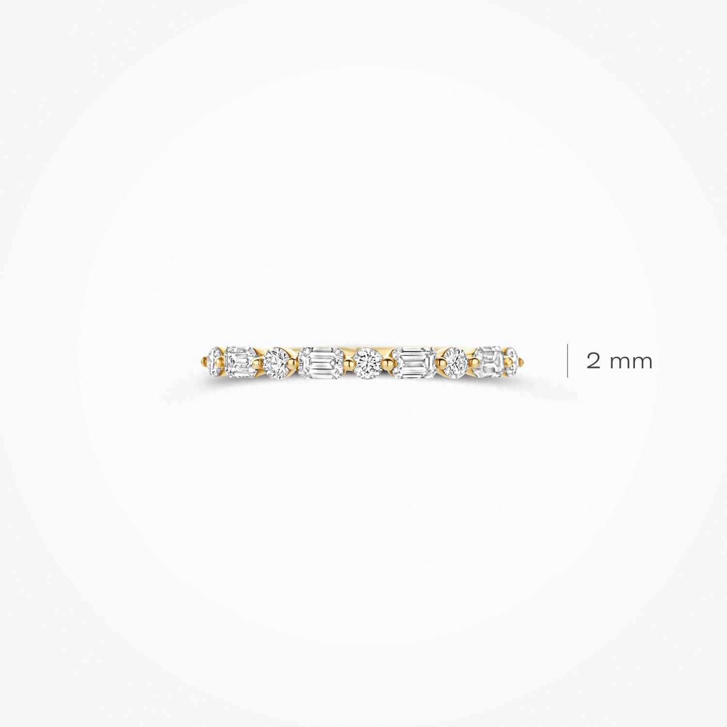 Diamant de synthèse Bague, or jaune 14 carats, 0,26 et 0,18 ct, VSi, Top Wesselton.