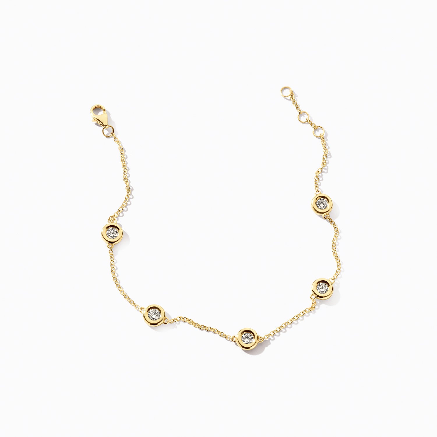 Lab grown diamant armband ⌀ 5.7 mm gladomzetting 14k goud