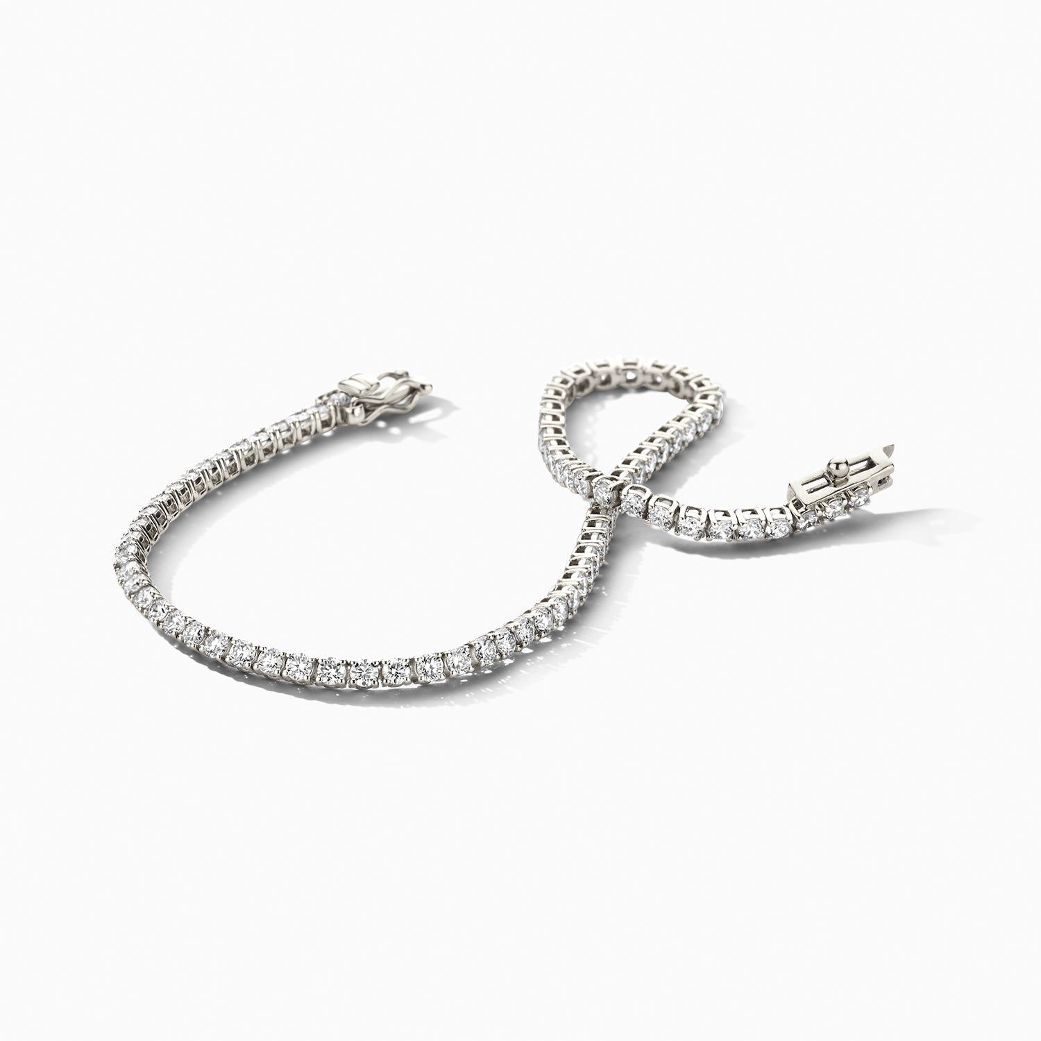 Tennisarmband 17cm lab grown diamant 14k witgoud